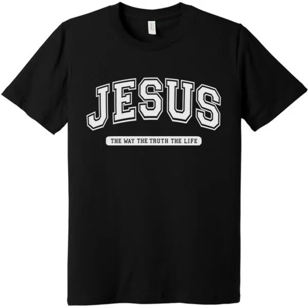 Jesus The Way The Truth The Life Men’s Christian T-Shirt in black color
