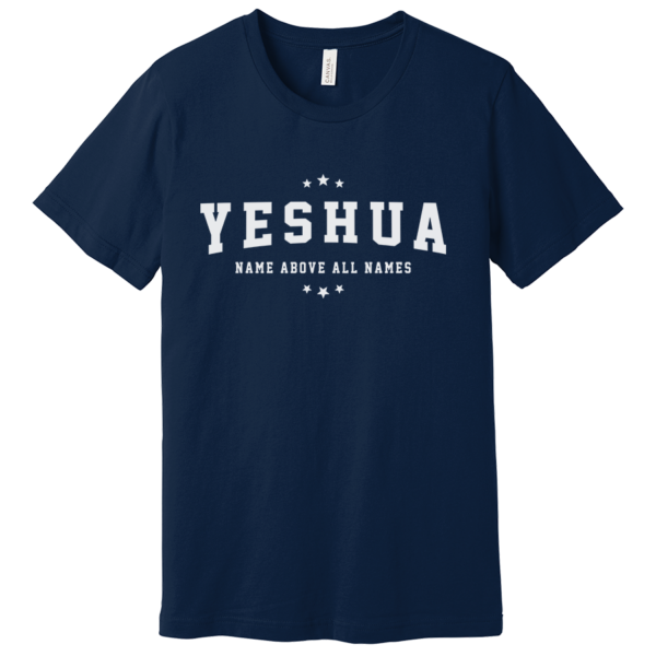 Yeshua Name Above All Names Women’s Shirt in navy color