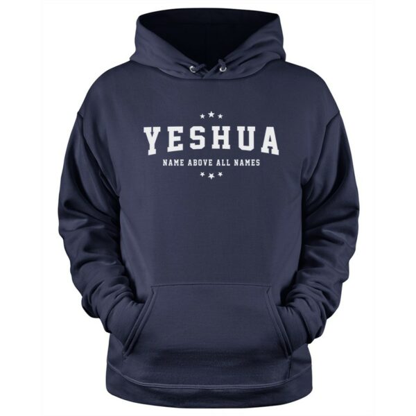 Yeshua Name Above All Names Unisex Hoodie in navy color