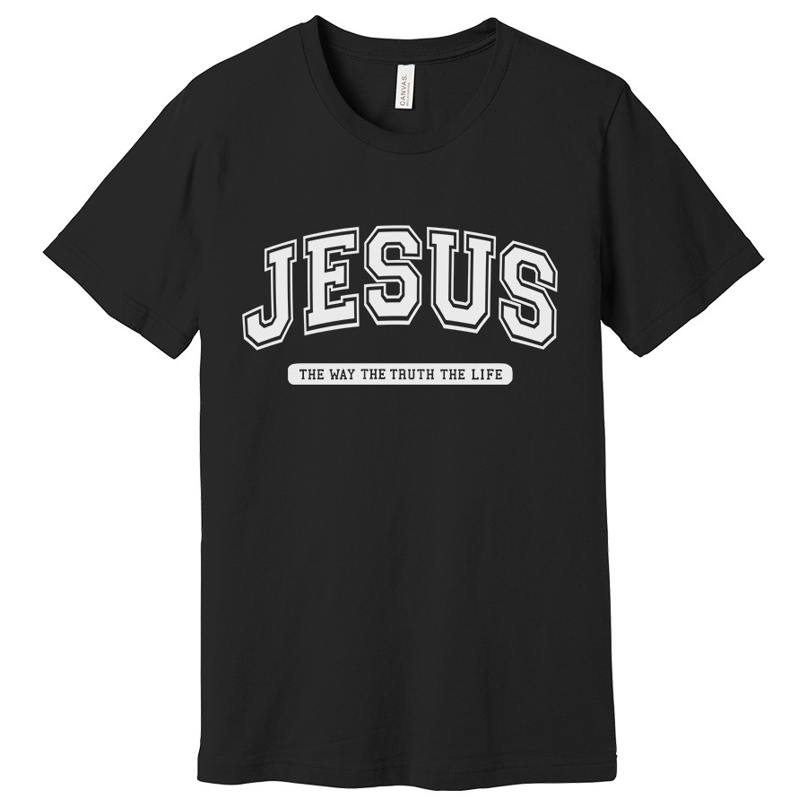 Jesus The Way The Truth The Life women's Christian T-Shirt in black color