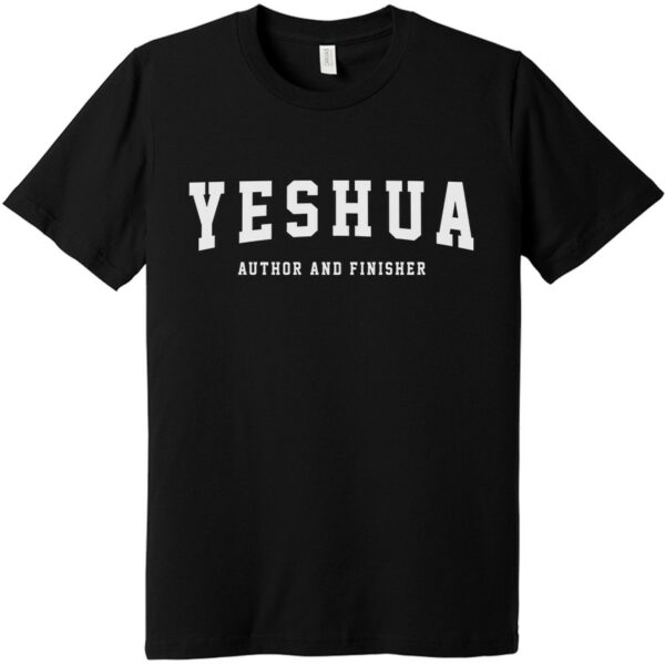 Yeshua Author And Finisher Men’s Christian Shirt in black color