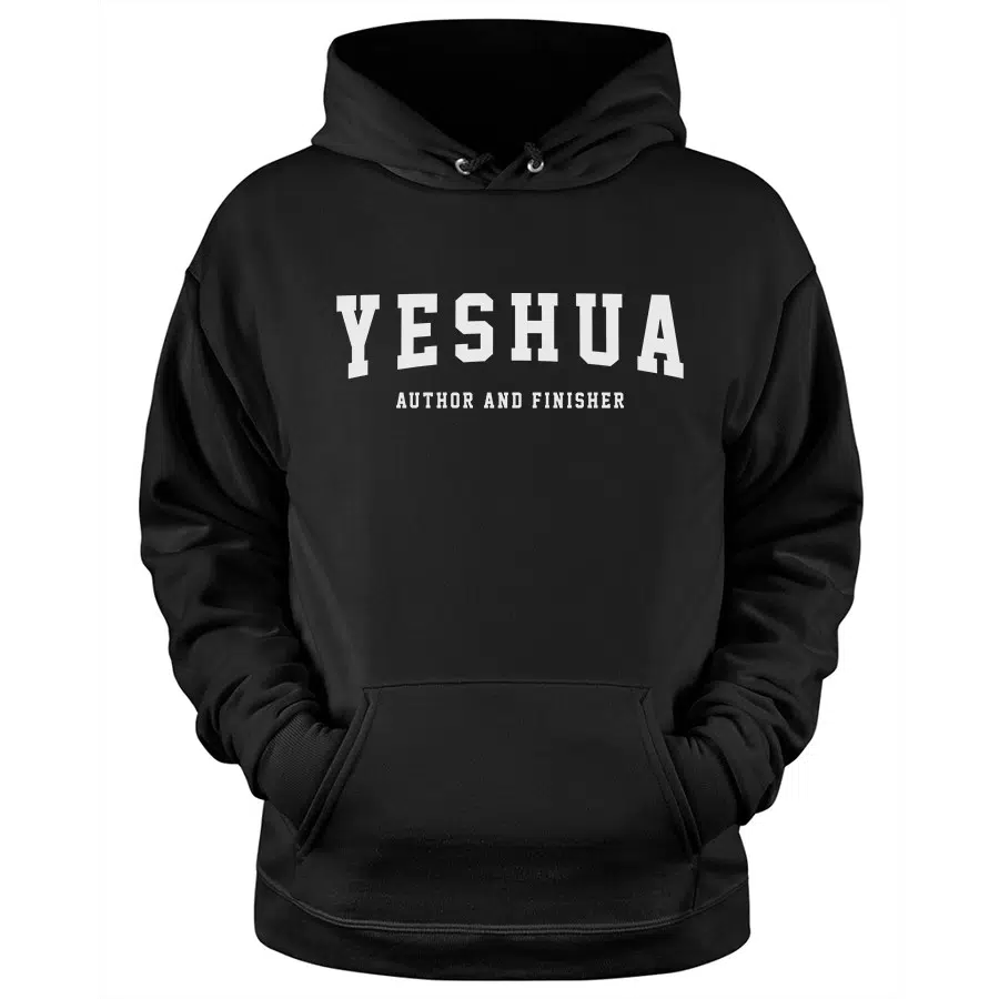 Yeshua Author And Finisher Unisex Hoodie in black color