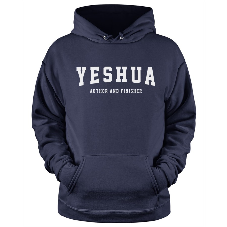 Yeshua Author And Finisher Unisex Hoodie in navy color