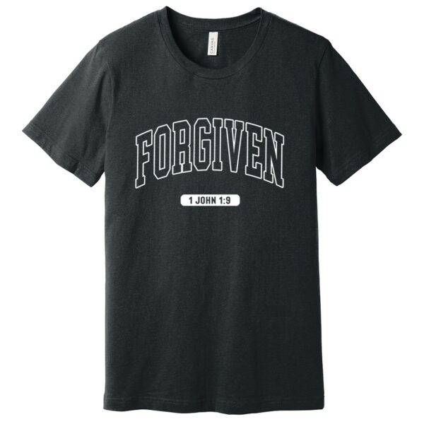 Forgiven Women's Shirt in dark grey heather color