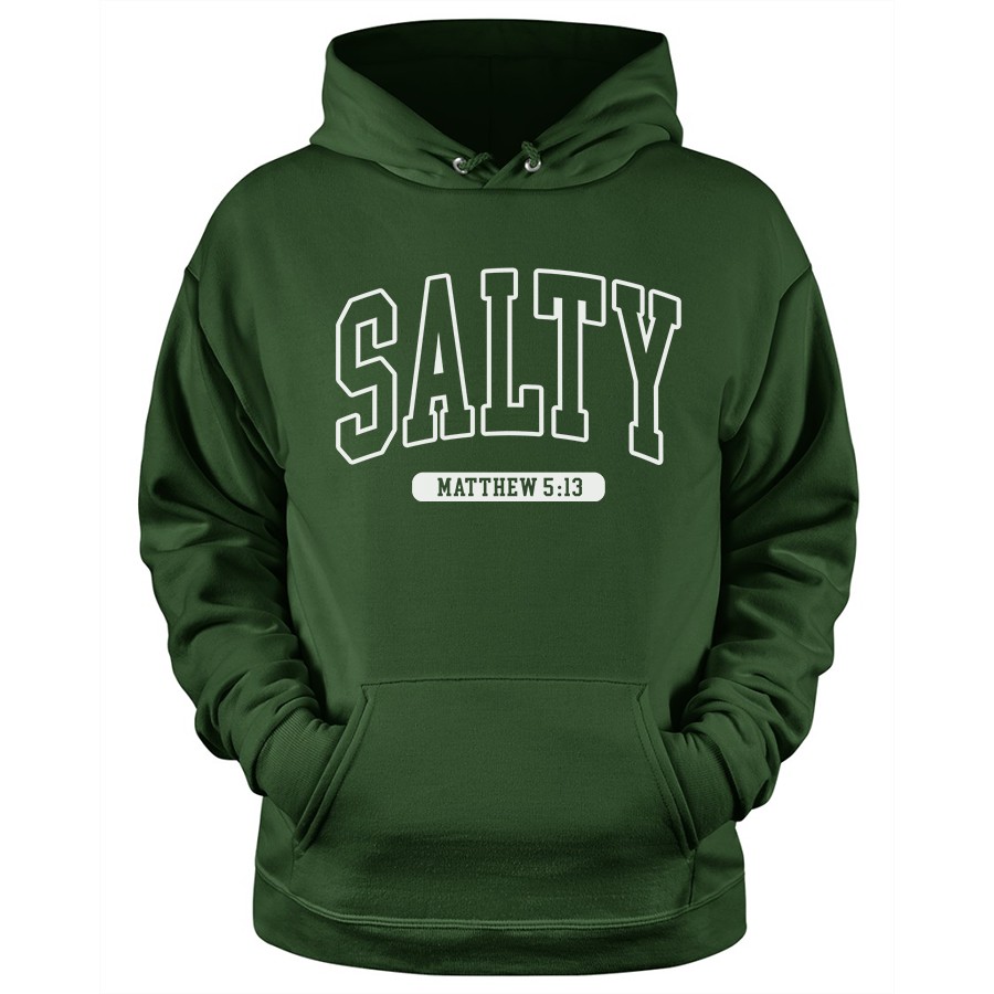Salty Christian Hoodie in forest color