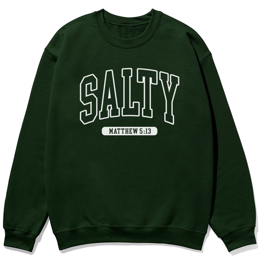 Salty Christian sweatshirt in forest color