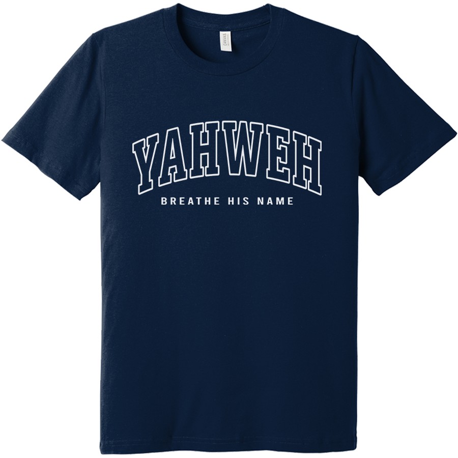 Yahweh Breath His Name men's shirt in navy color