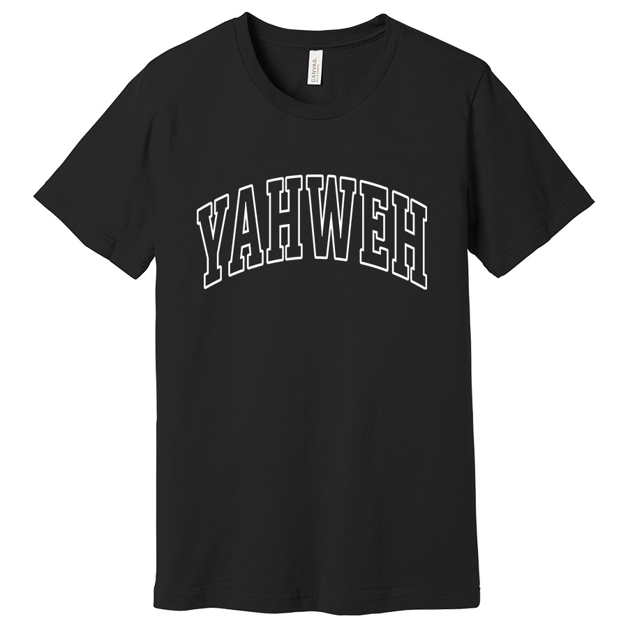 Yahweh women's Christian shirt in black color