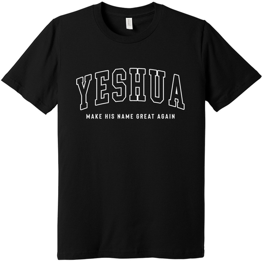 Yeshua Make His Name Great Again Men’s Christian Shirt in black color