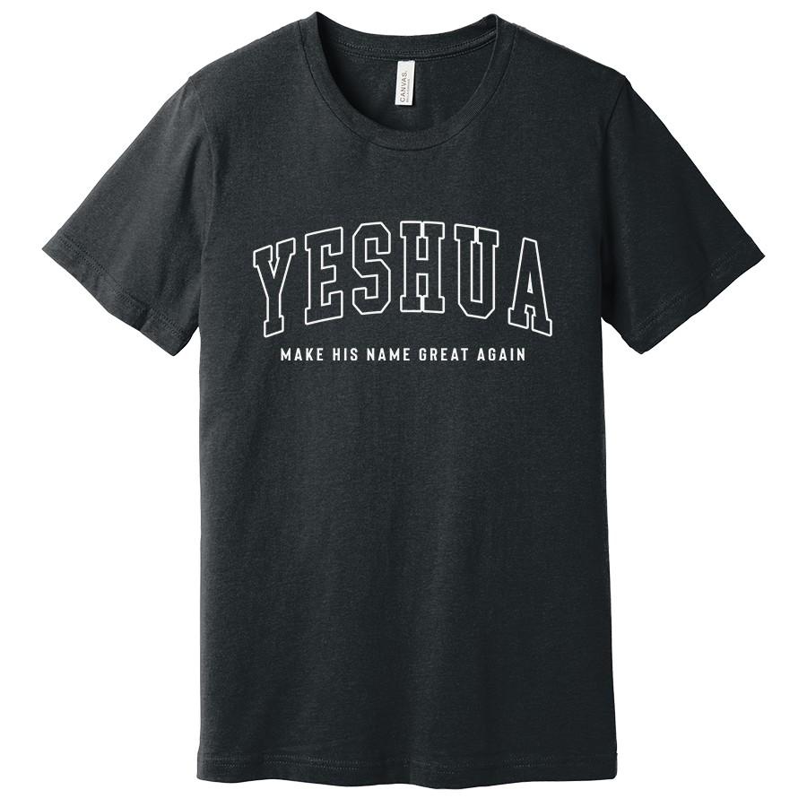 Yeshua Make His Name Great Again Women’s Shirt - dark grey heather color